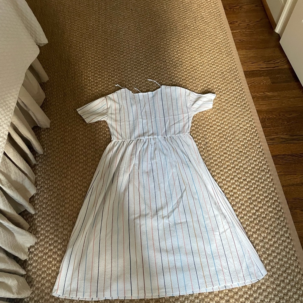 striped midi dress
